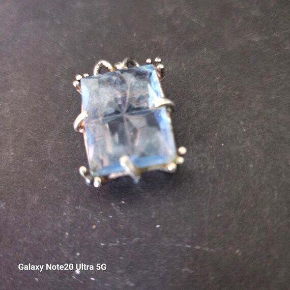 Glass and Pewter Pendant circa 1940