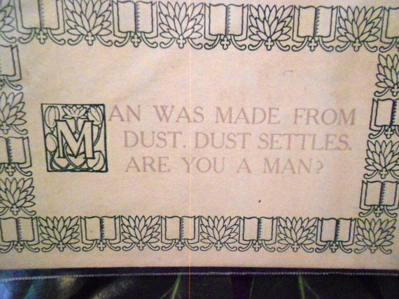 Antique Man Was Made From Dust Postcard