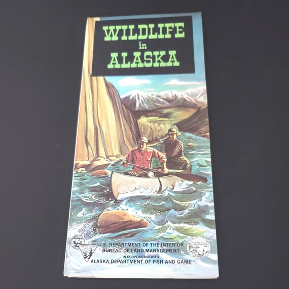 Wildlife In Alaska Map and Brochure 1950s
