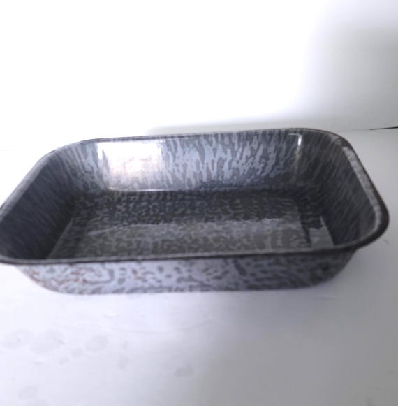 Granite Ware Baking Pan 1930s Gray