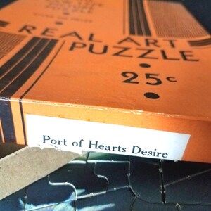 Antique Jigsaw Picture Puzzle Port of Hearts Desire image 2