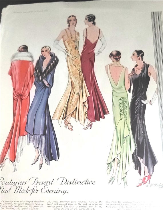 Four Pages of Fashion 1930 McCall Magazine