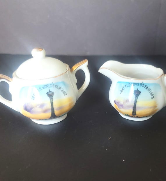 1962 Seattle Worlds Fair Small Cream and Sugar