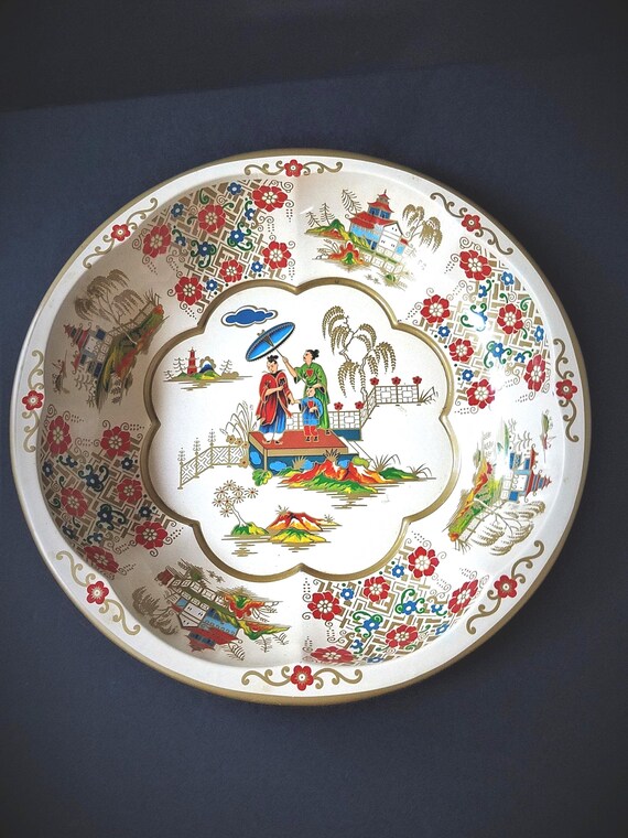 Daher Japanese Style Tin Bowl 1971