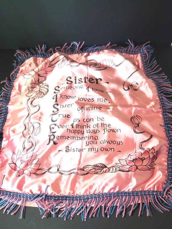 Sister Vintage Pillow Cover