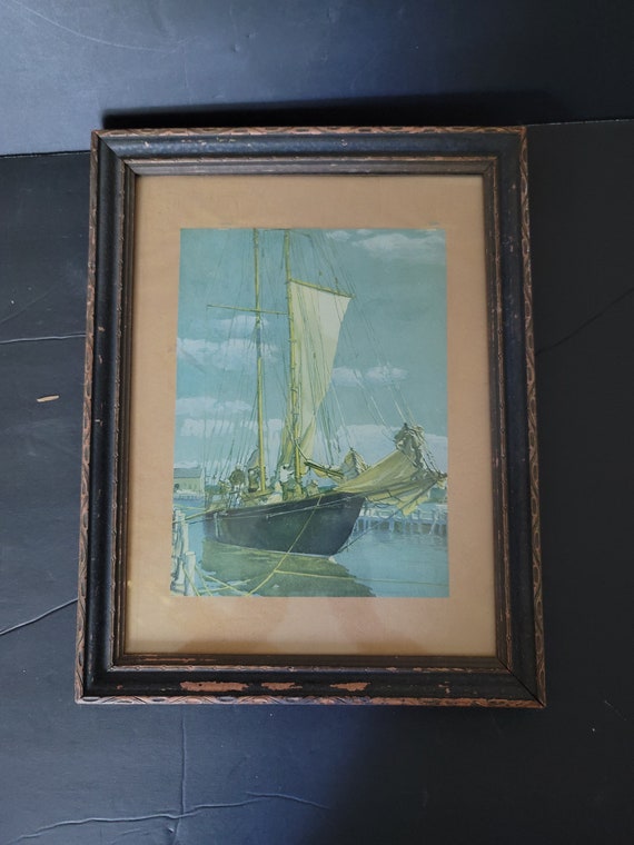 Framed Print of Boat & Crew 1929