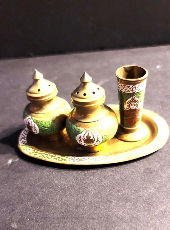 Thai Salt, Pepper & Toothpick Holder Set