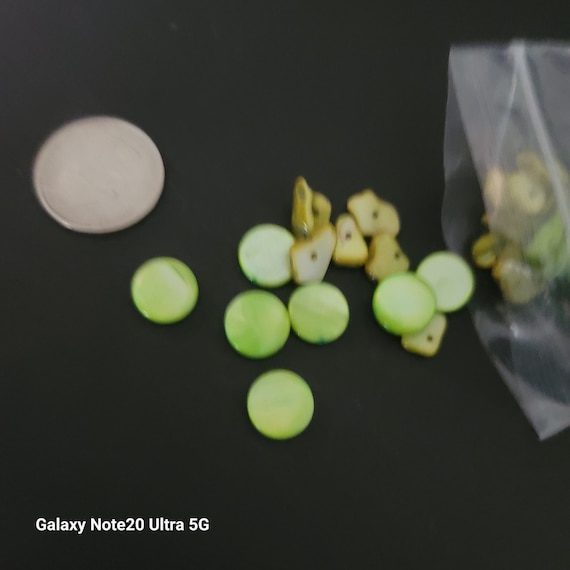 Green Dyed Shell Beads