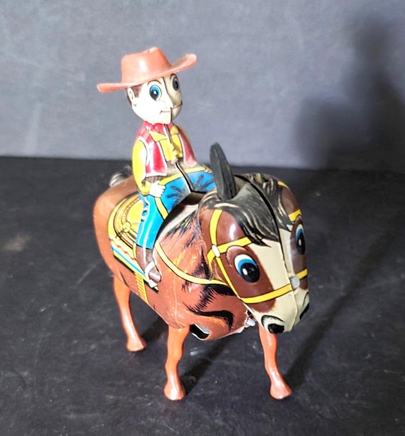 Tin Cowboy on a Wind Up Horse