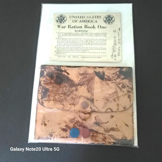 War Ration Case and Book One through Four 1940s