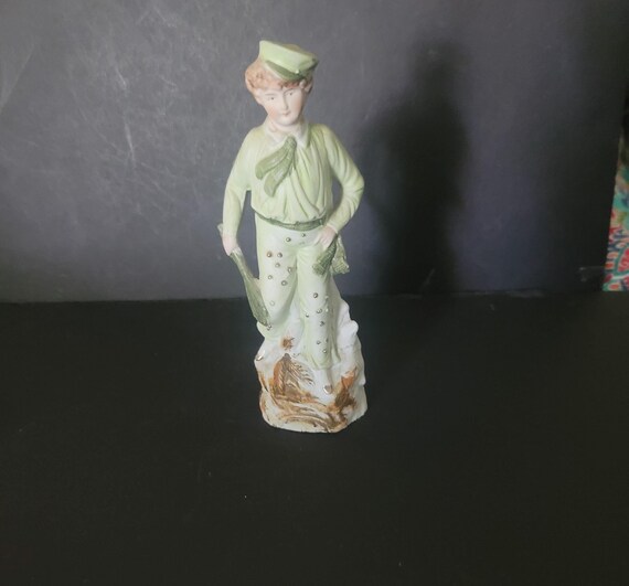 Vintage Tennis Player in Bisque