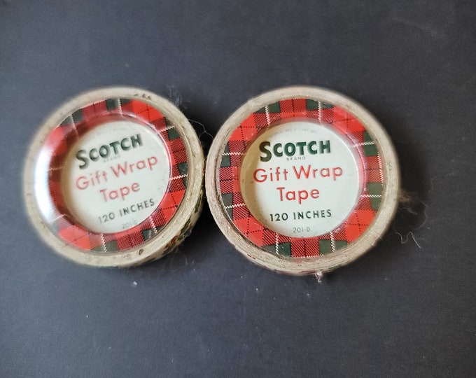 Vintage Scotch Gift Wrap Tape Etsy