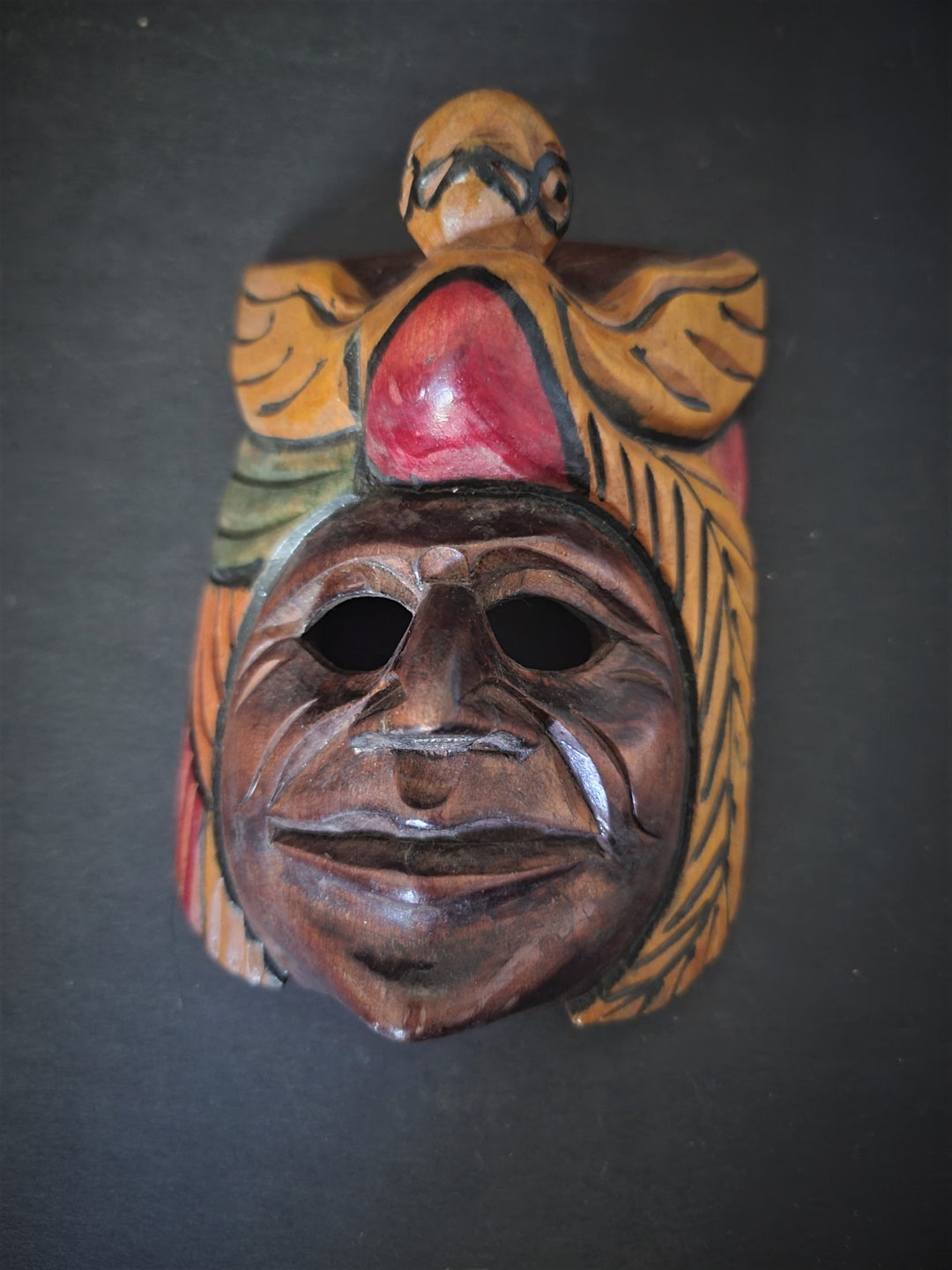 Vintage Hand Carved Mayan Quetzal Bird Mask - Etsy