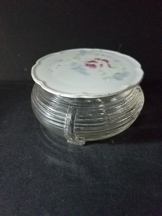 Powder Jar Vintage Dresser Piece