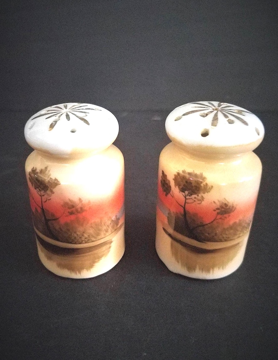1930s Lake at Sunset Salt and Pepper