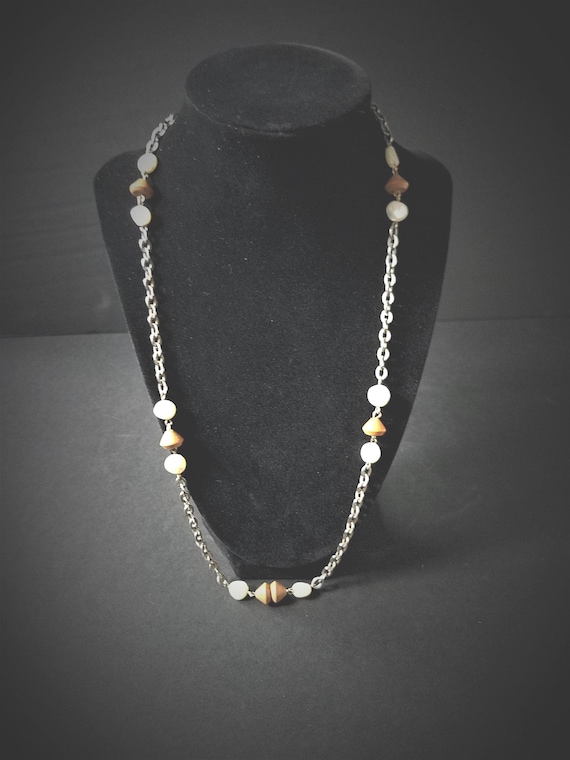 Hippy Silver Chain and Pearls 1960s