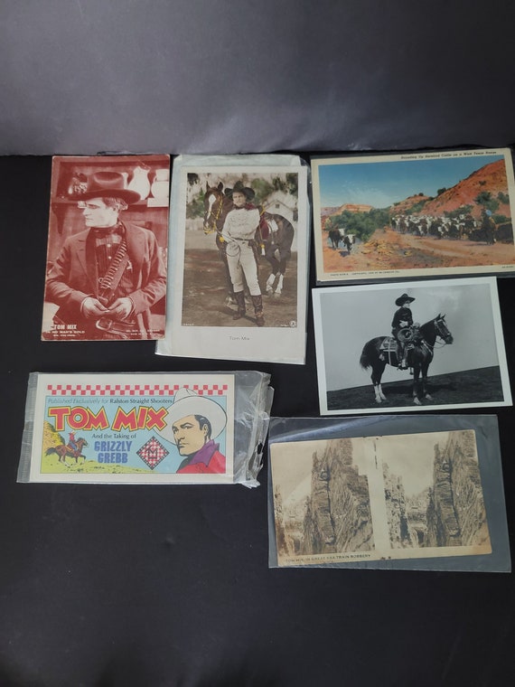 Set of 6 Tom Mix Postcards & a Ralston Cereal Insert