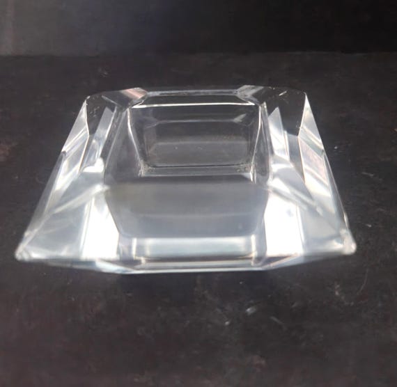 Square Lead Crystal Ashtray
