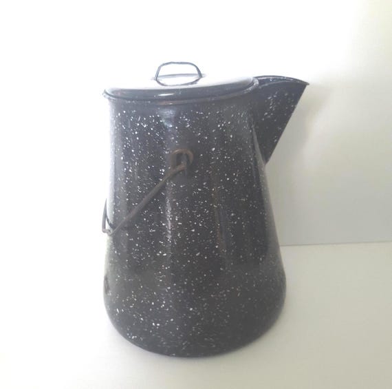 US Navy Vollrath Granite Ware Oversized Coffee Urn