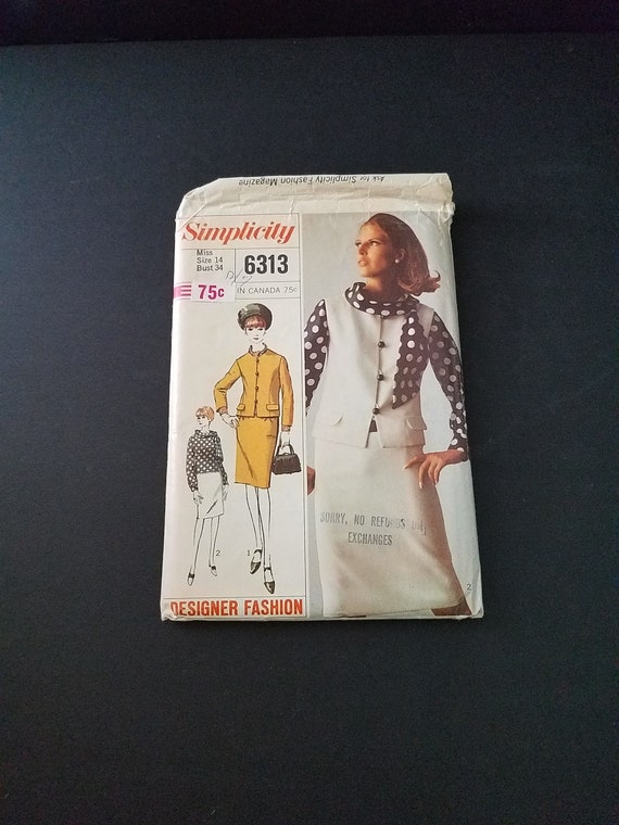 1965 Simplicity 6313 Pattern