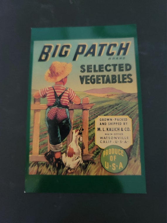 Vegetable Box Label Postcard