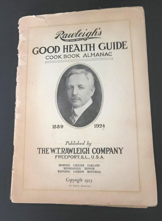 1923 Rawleigh's Good Health Guide Cook Book Almanac