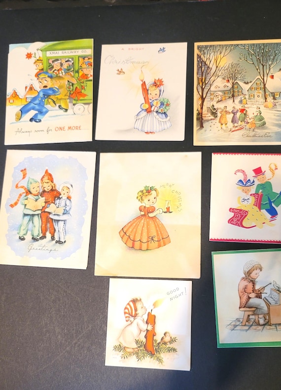 8 Vintage Christmas Cards