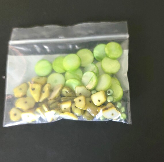 Green Dyed Shell Beads