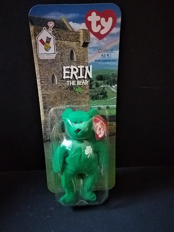 Beanie Babies McDonalds Erin the Bear with Errors