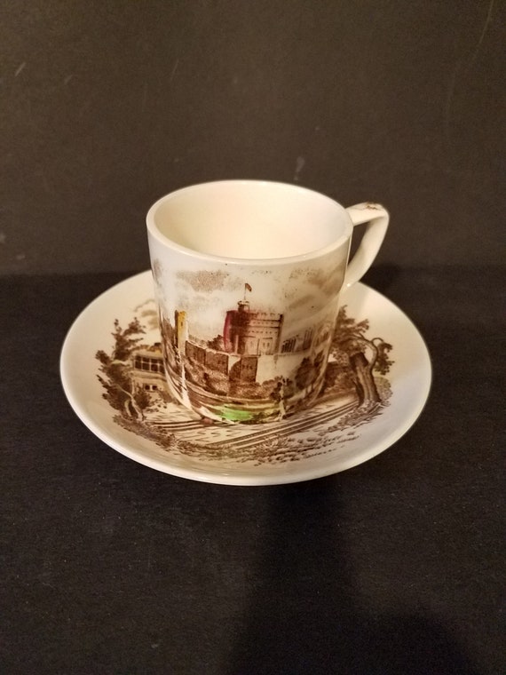 Johnson Bros Haddon Hall Demitasse Cup and Saucer