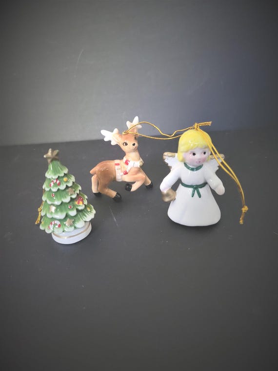 Set of 3 Ceramic Christmas Ornaments