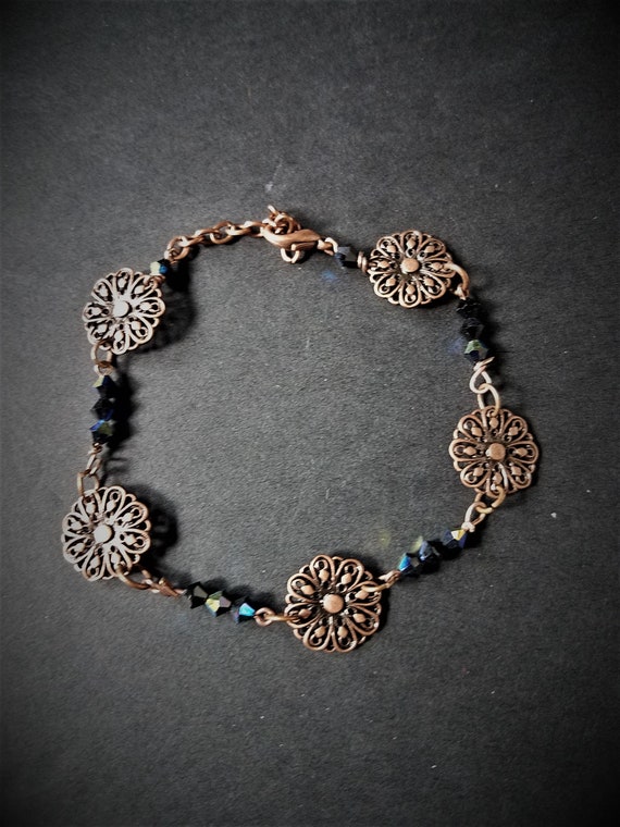 Copper Flower Bracelet
