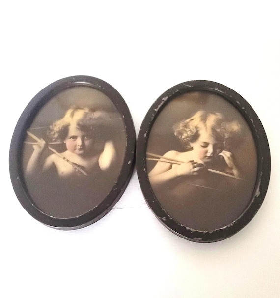 Cupid Awake and Asleep Framed Photo Prints early 1900s