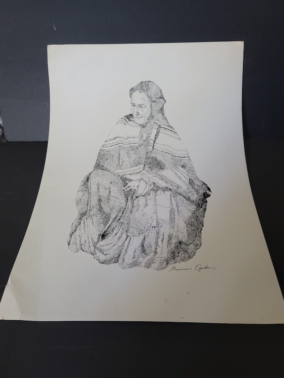 1930s Signed Lithograph by Francisco Ojeda Etsy