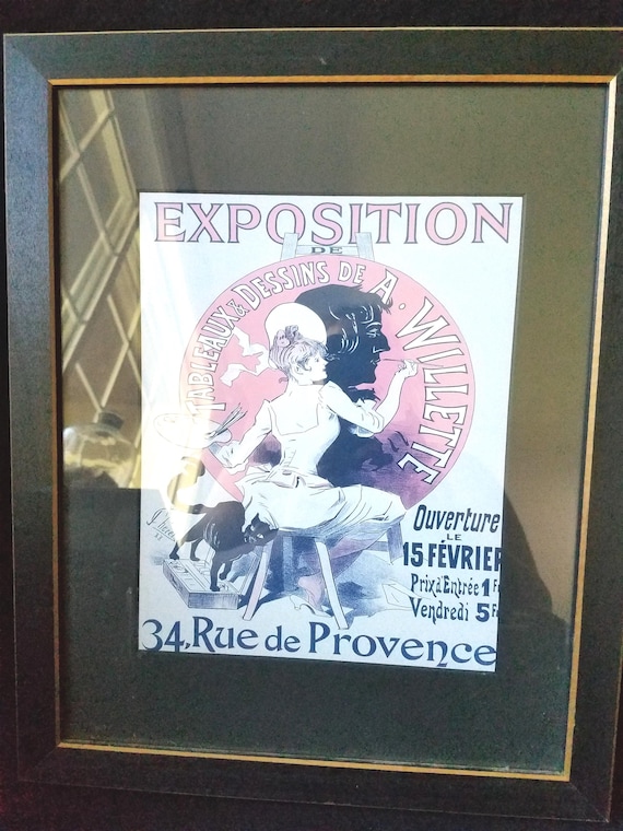 French Reproduction Print in Frame