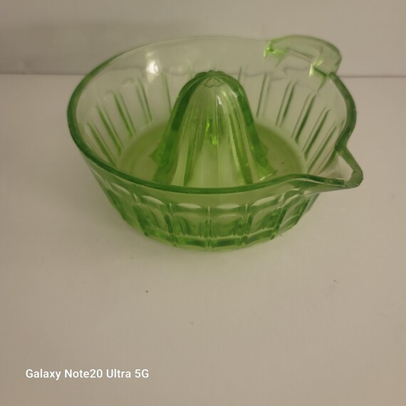 Large Vaseline Glass Citrus Reamer