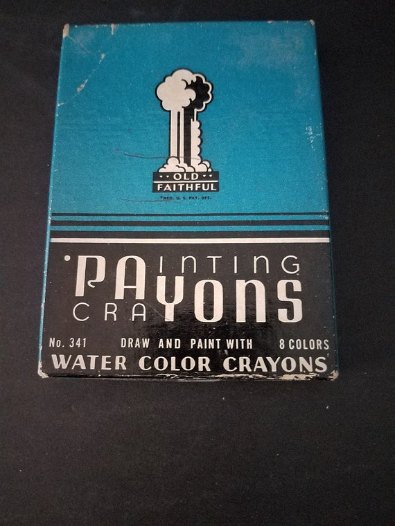 Vintage Old Faithful Painting Crayons