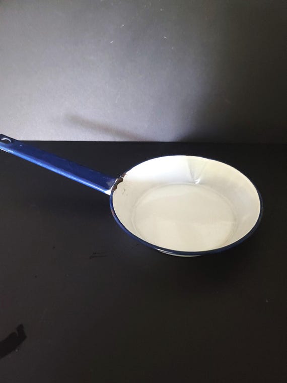 Small Enamelware Skillet British Navy Blue