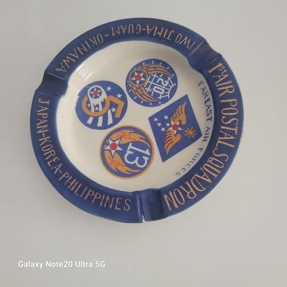 Far East Air Forces Korean War Era Ashtray Postal Squadron