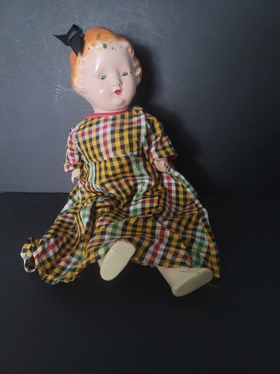 Antique Metal Head and Composition Limb Doll