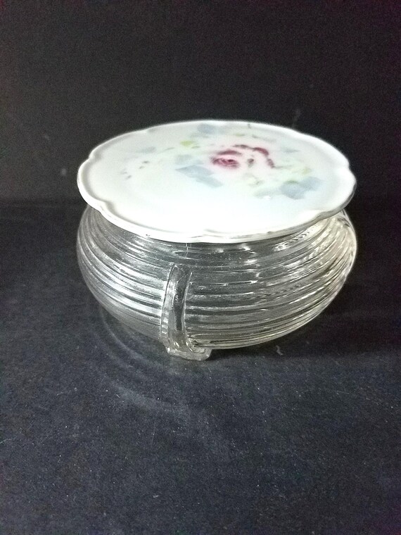 Powder Jar Vintage Dresser Piece
