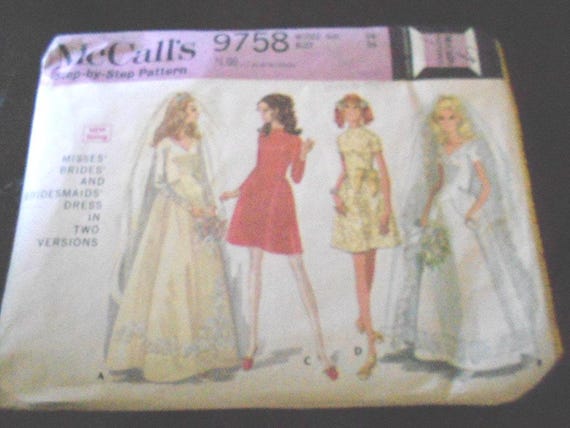 1960s Wedding Dress Bridesmaid Patterns