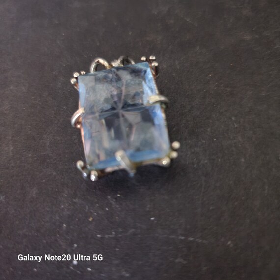Glass and Pewter Pendant circa 1940