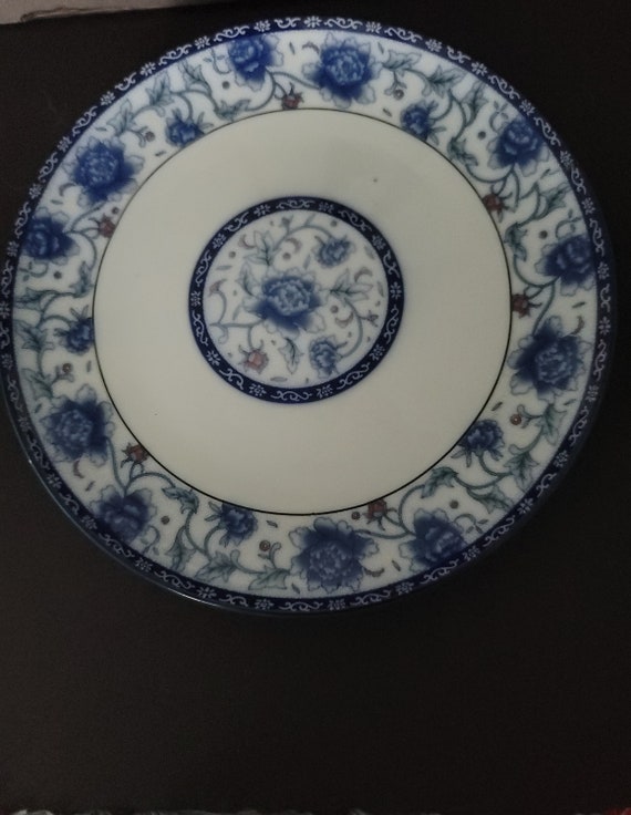 Antique Ironstone Flow Blue Plate