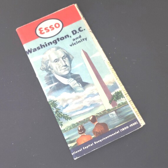 Esso Washington DC & Vicinity Map 1950