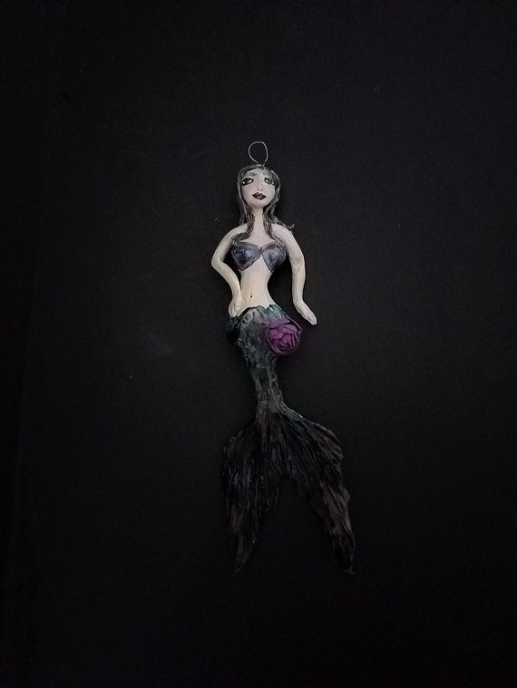 Elegant Hanging Mermaid Sculpture