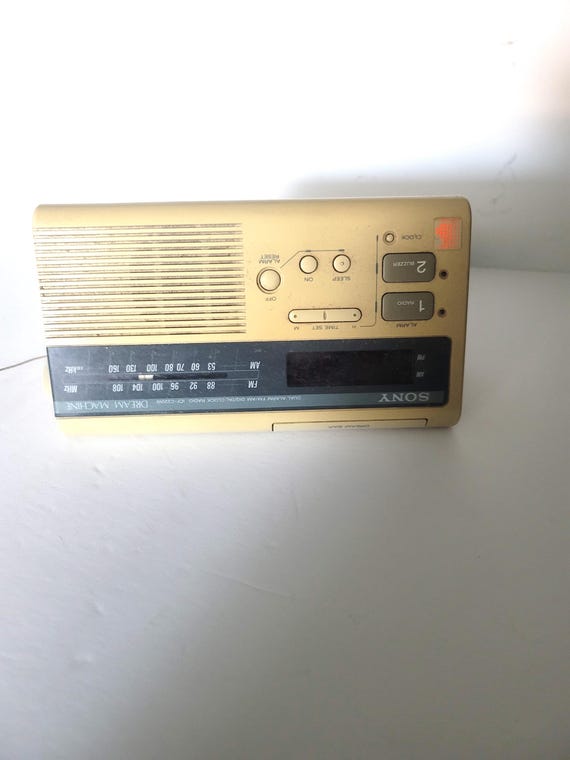 1980s Sony Dream Machine Bar Radio Clock Dual Alarm C220W