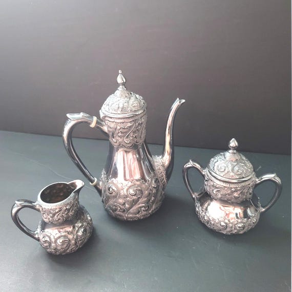 Wilcox Meridian Quadruple Silverplate Tea Set
