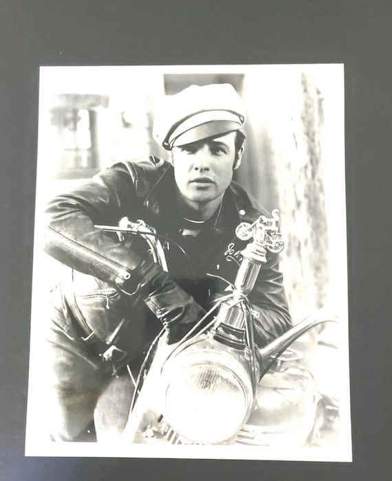 Marlon Brando on Motorcycle Photograph 8x 10