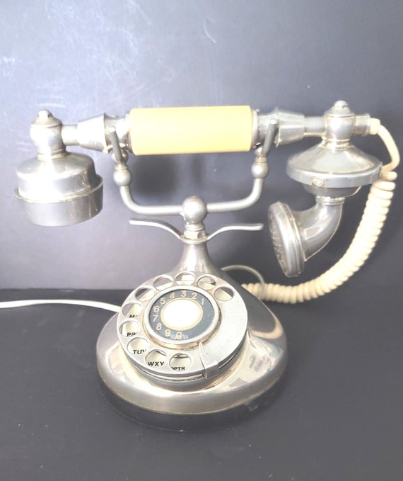 Telephone 1970s Petite French Replica Rotary Phone
